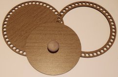 Set prstenec + dno + víko + knopka-  dekor DUB ZLATÝ 20 cm typ 2