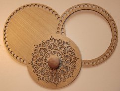 Set prstenec + dno + víko + knopka-  dekor JAVOR  II  20 cm typ 1