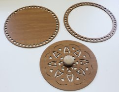 Set prstenec + dno + víko + knopka-  dekor TŘEŠEŇ  22,5 cm typ A2