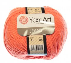 Jeans 61 oranžová YarnArt