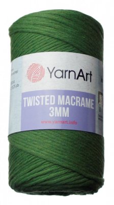 Twisted Macrame 3mm příze   č. 787 zelená