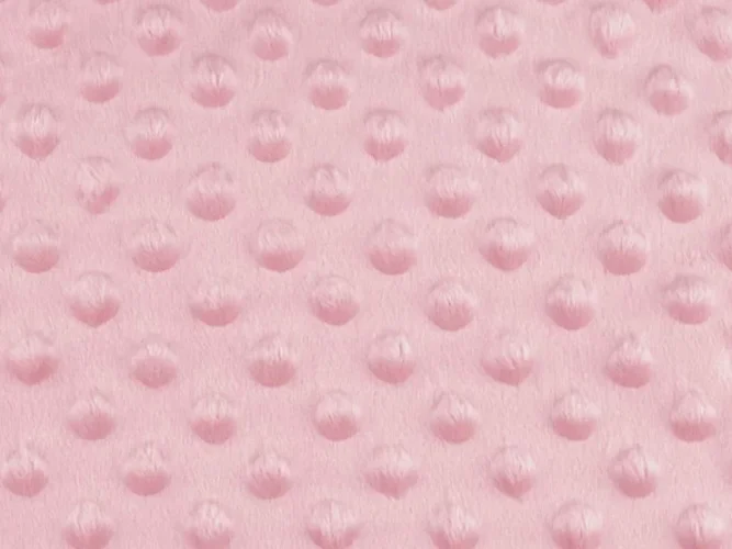 Minky s 3D puntíky  béžová cena za 0,5 m   růžová dětská