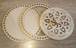 Set prstenec + dno + víko + knopka-  dekor DUB II 20 cm typ 3