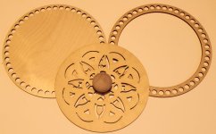 Set prstenec + dno + víko + knopka-  PŘÍRODNÍ 20 cm typ 3