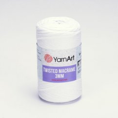 Twisted Macrame 3mm příze    751 bílá