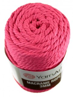 Macrame Rope 803 růžová 3 mm