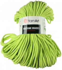 Šňůry Macrame Braided příze  755   YarnArt světle zelená