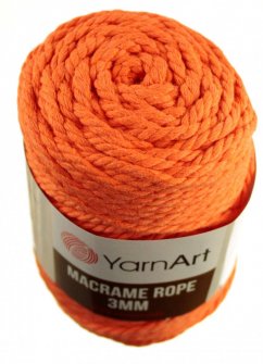 Macrame Rope 770 oranžová 3 mm