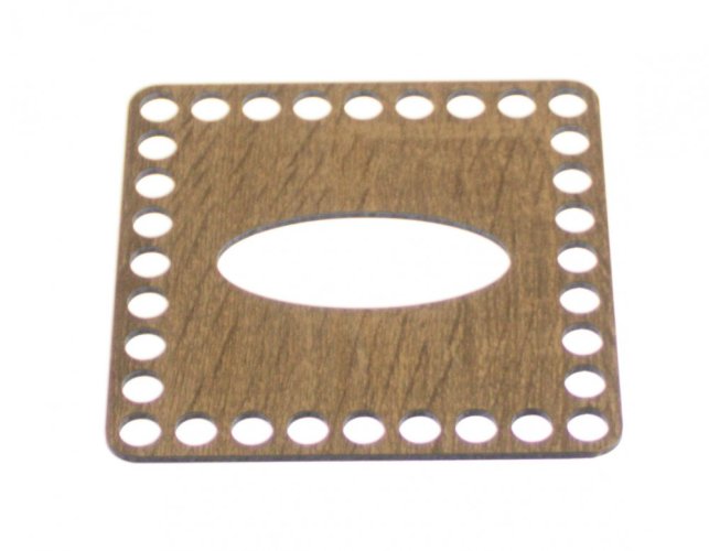 Dřevěné víko na kapesníky - čtverec Velikost: 12 cm, Dekor: Dub HDF deska