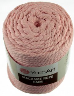 Macrame Rope 762 růžová  5 mm