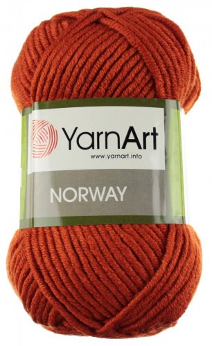 Norway  protižmolková příze YarnArt 847 cihlová