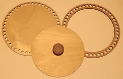 Set prstenec + dno + víko + knopka-  PŘÍRODNÍ 20 cm typ 2