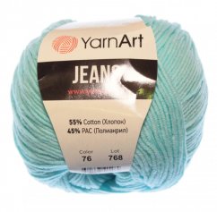 Jeans 76 pastelově modrá YarnArt