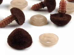 Bezpečnostní nos/čumák sametový 11x14 mm cena za 1 kus hnědá kávová