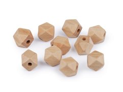 Dřevěné korálky nelakované 20x20 mm cena za kus