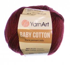Baby Cotton  YarnArt 428 tmavě červená