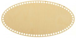 Dno na košík ovál 30x15 cm Přírodní překližka typ D23