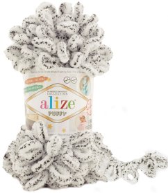 Alize Puffy 686  bílý leopard