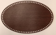 Dno na košík ovál 40X25 cm Ořech Tmavý typ D28