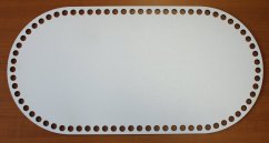 Dno na košík ovál 40X20 cm BÍLÁ typ D26