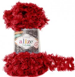 Alize Puffy  Fur  6109  červená
