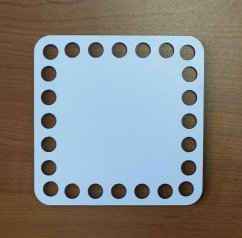 Dno na košík ČTVEREC 10X10 cm BÍLÁ typ F1