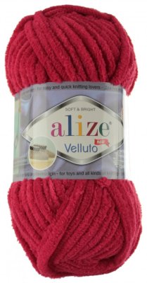 Alize Velluto 56 červená