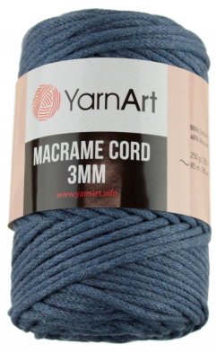 Macrame Cord 3 mm 761 modrošedá YarnArt