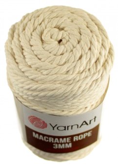 Macrame Rope 752 smetanová 3 mm
