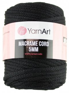 Macrame Cord 5 mm 750 černá