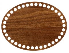 Dno na košík ovál 20x15 cm OŘECH typ D22