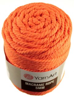 Macrame Rope 770 oranžová 5 mm