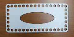 Víko na kapesníky obdélník 22X10 cm BÍLÁ typ E22