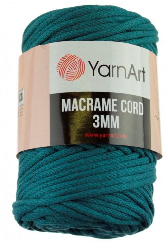 Macrame Cord 3 mm 789 petrolejová YarnArt