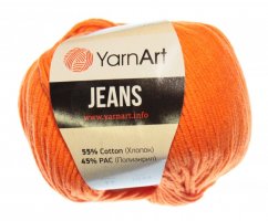 Jeans 77 neonově oranžová YarnArt