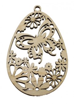 Dřevěná velikonoční ozdoba 8x5cm k zavěšení
