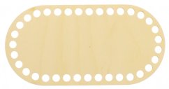 Dno na košík ovál 20x10 cm Přírodní překližka typ D20