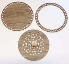 Set prstenec + dno + víko + knopka-  dekor Dub Sonoma 22,5cm typ A2