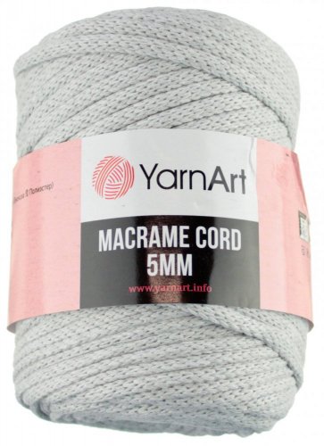 Macrame Cord 5 mm 756 světle šedá