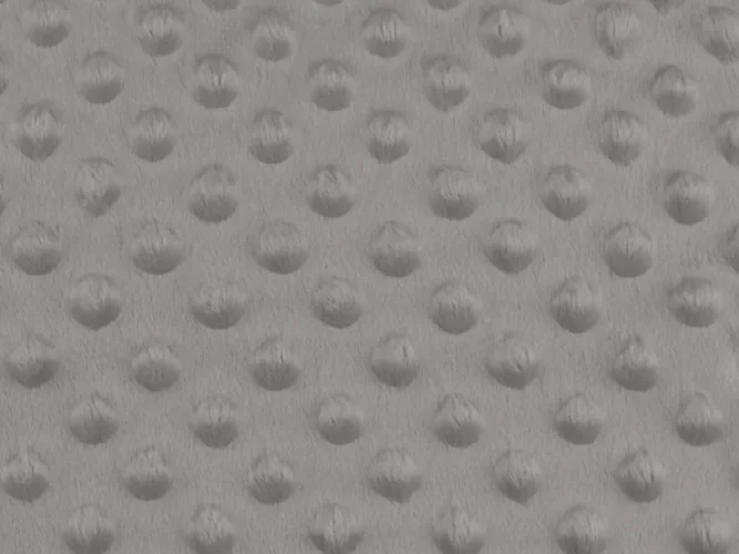 Minky s 3D puntíky  cena za 0,5 m  šedá