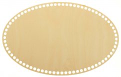 Dno na košík ovál 40x25 cm Přírodní překližka typ D28