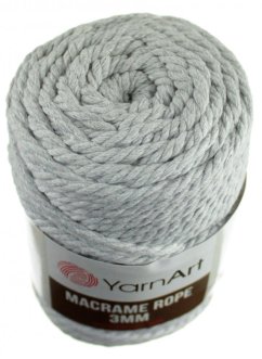 Macrame Rope 756 sv.šedá  3 mm