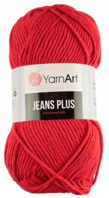 Jeans Plus 64 červená YarnArt