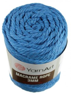 Macrame Rope 786 královsky modrá 3 mm