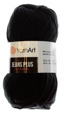 Jeans Plus  barva  53 černá YarnArt