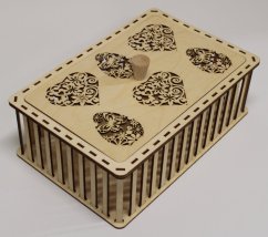 Konstrukce pro vyplétané košíky s víkem 32x20x10cm typ H2