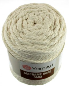 Macrame Rope 752 krémová  5 mm