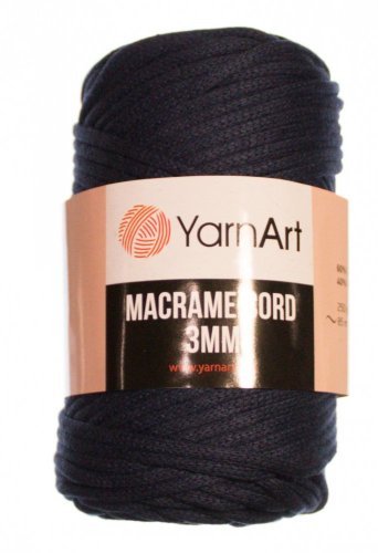 Macrame Cord 3 mm 784 tmavě modrá YarnArt