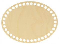 Dno na košík ovál 20x15 cm Přírodní překližka typ D22