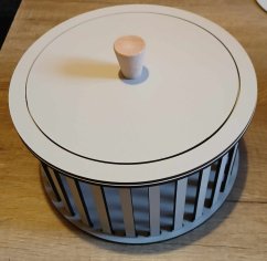 Konstrukce pro vyplétané košíky s víkem 20x10cm kruh typ T2 Šedá